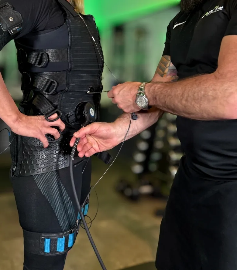 Vorbereitung für das EMS-Training bei Raw and Ready - Gym